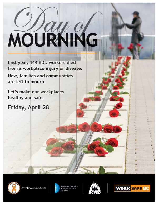Remembering those who have lost their lives to work-related incidents or occupational disease.