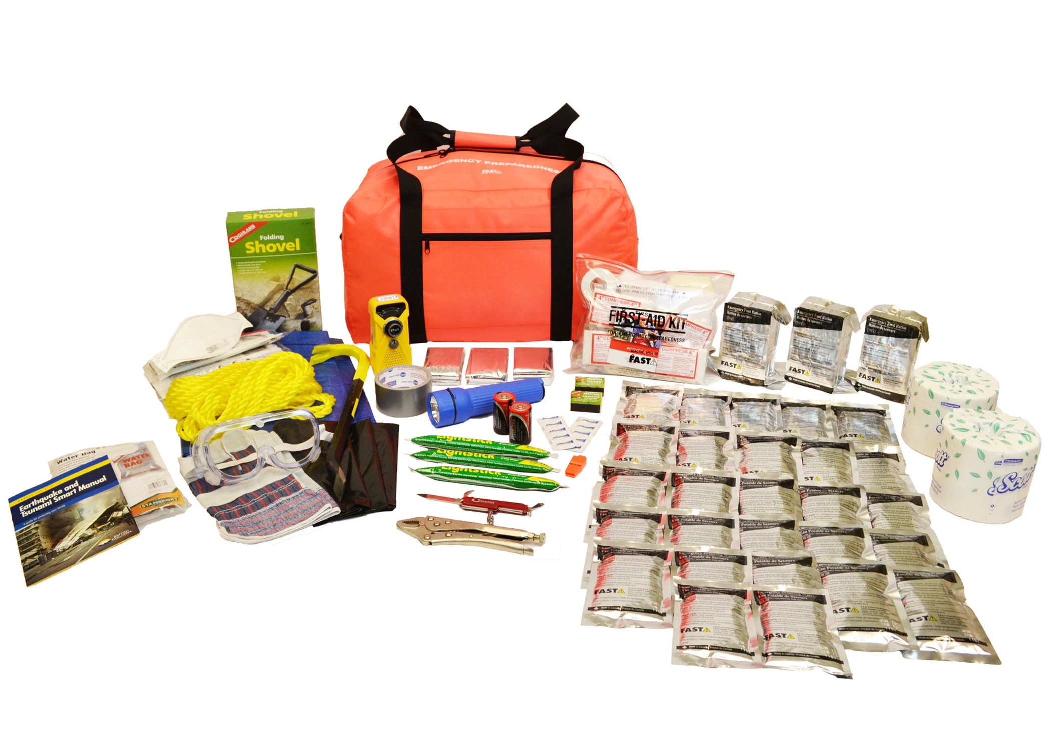 Grab-and-Go 3 Person Emergency Kits - for 72 hour preparedness