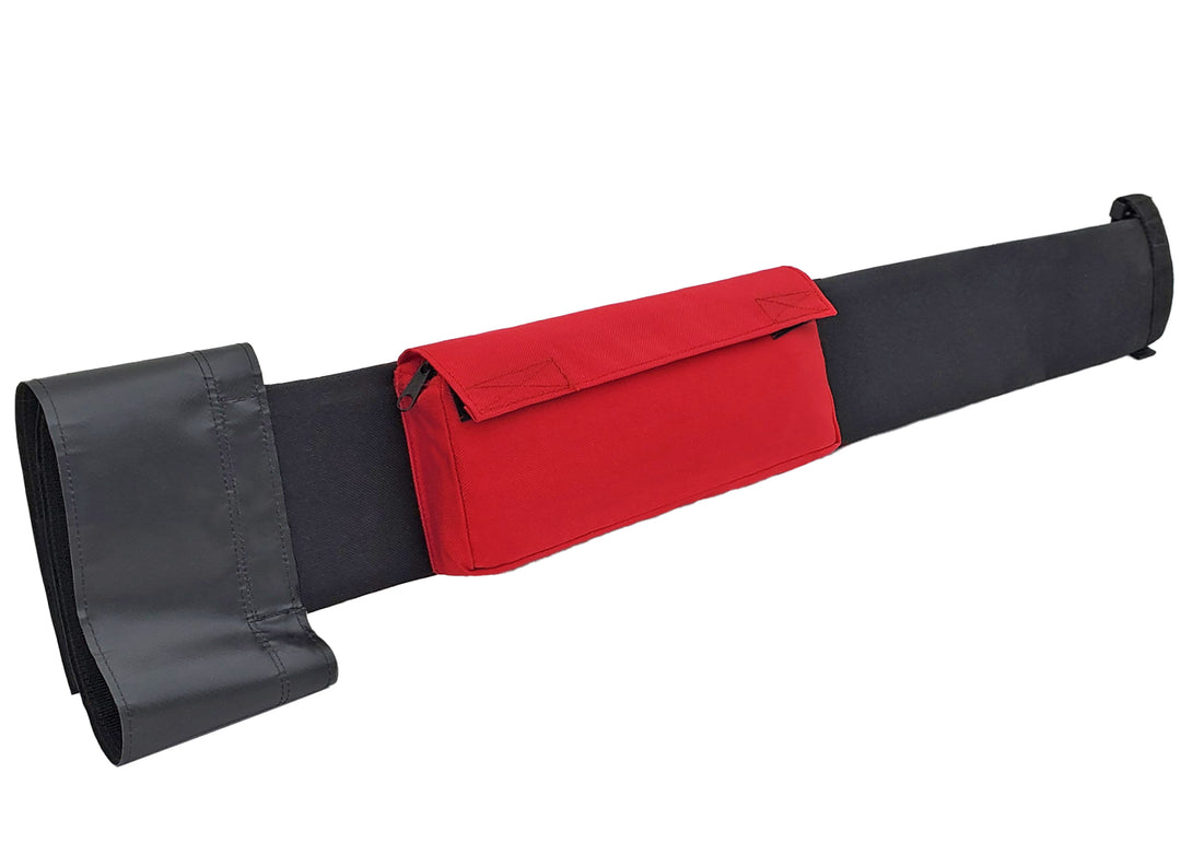 Chainsaw Bar Scabbards.
Protect your chainsaw bar with a durable cover designed for secure storage, added protection, and easy use in demanding conditions.
A built-in tool pouch at the front.
Includes a vinyl band that secures the chainsaw and offers protection to the firefighter.
Made from durable 1000 denier Nylon Cordura.
Inside is lined with heavy vinyl and 1/4" foam padding.
Wraps easily around the chainsaw bar.
Secured in place with Velcro hook-and-loop and a buckle at the bottom. from fastlimited.com
