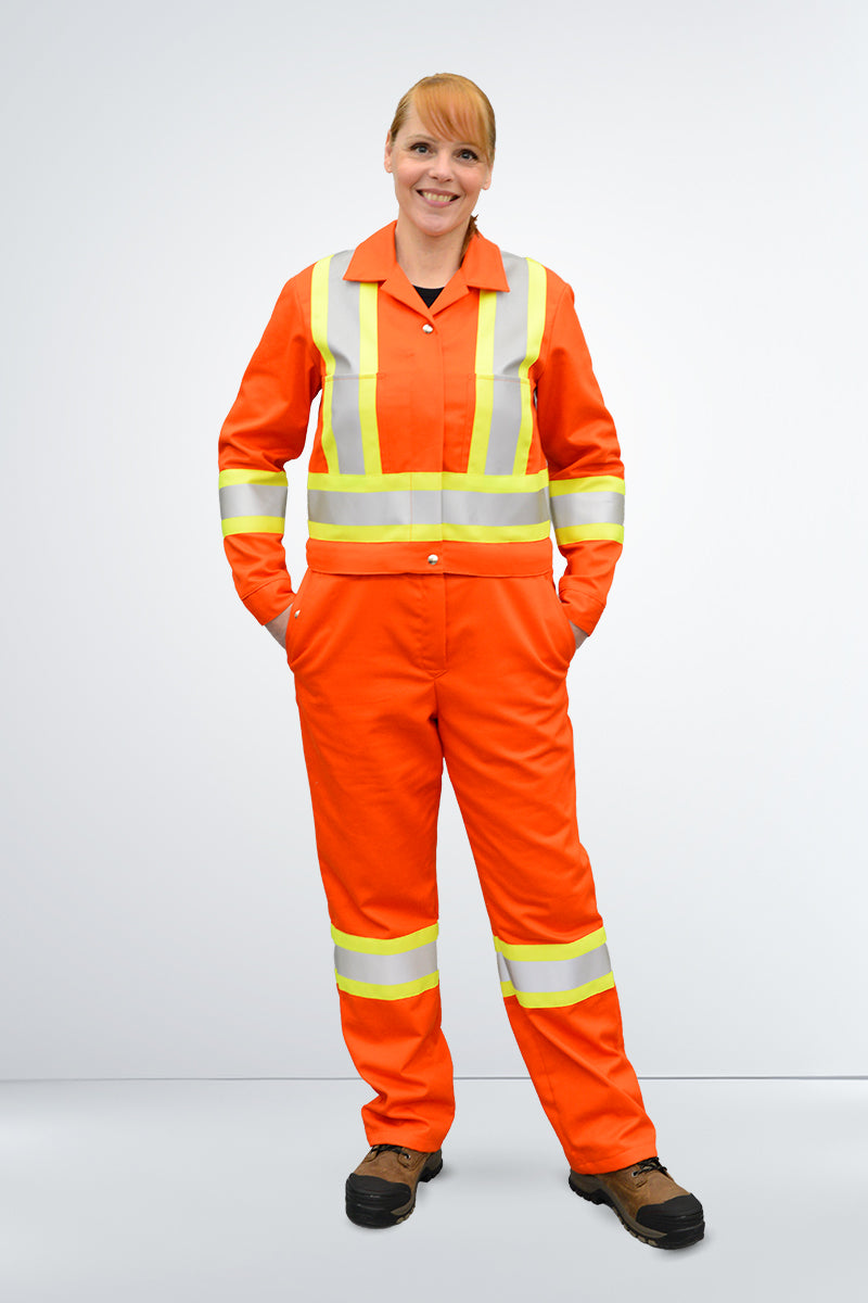 High-Visibility Bomber Jacket Zip Waist – Women Petite (WJ420P)