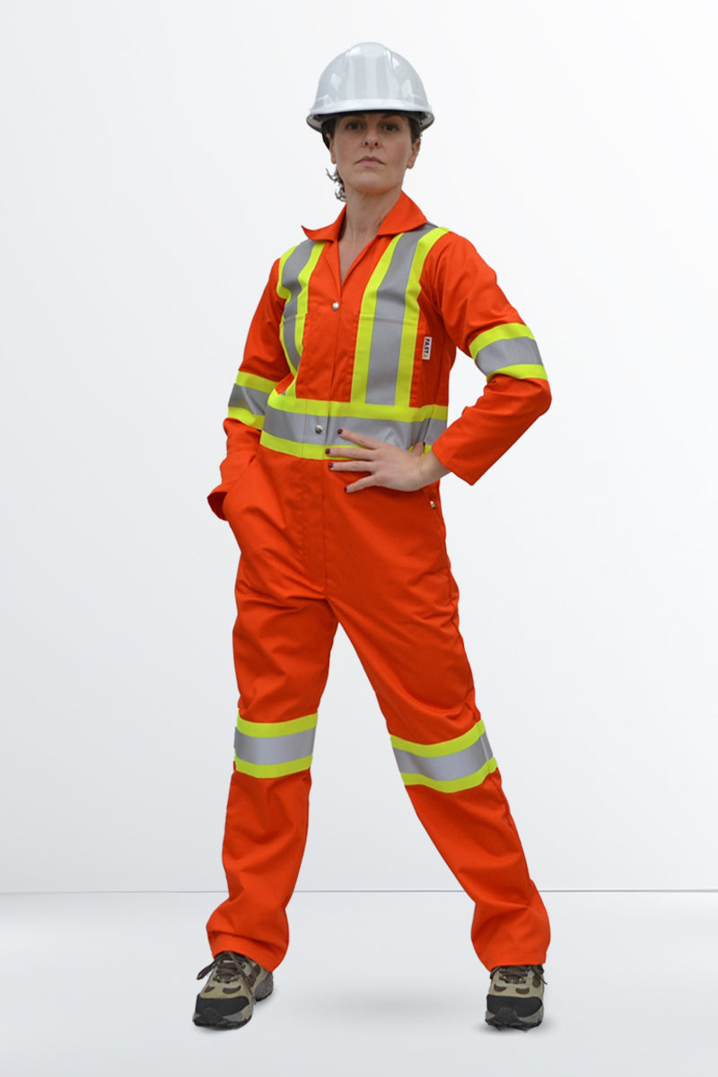 High Visibility Poly Cotton Coverall – Women Petite (WC200P)