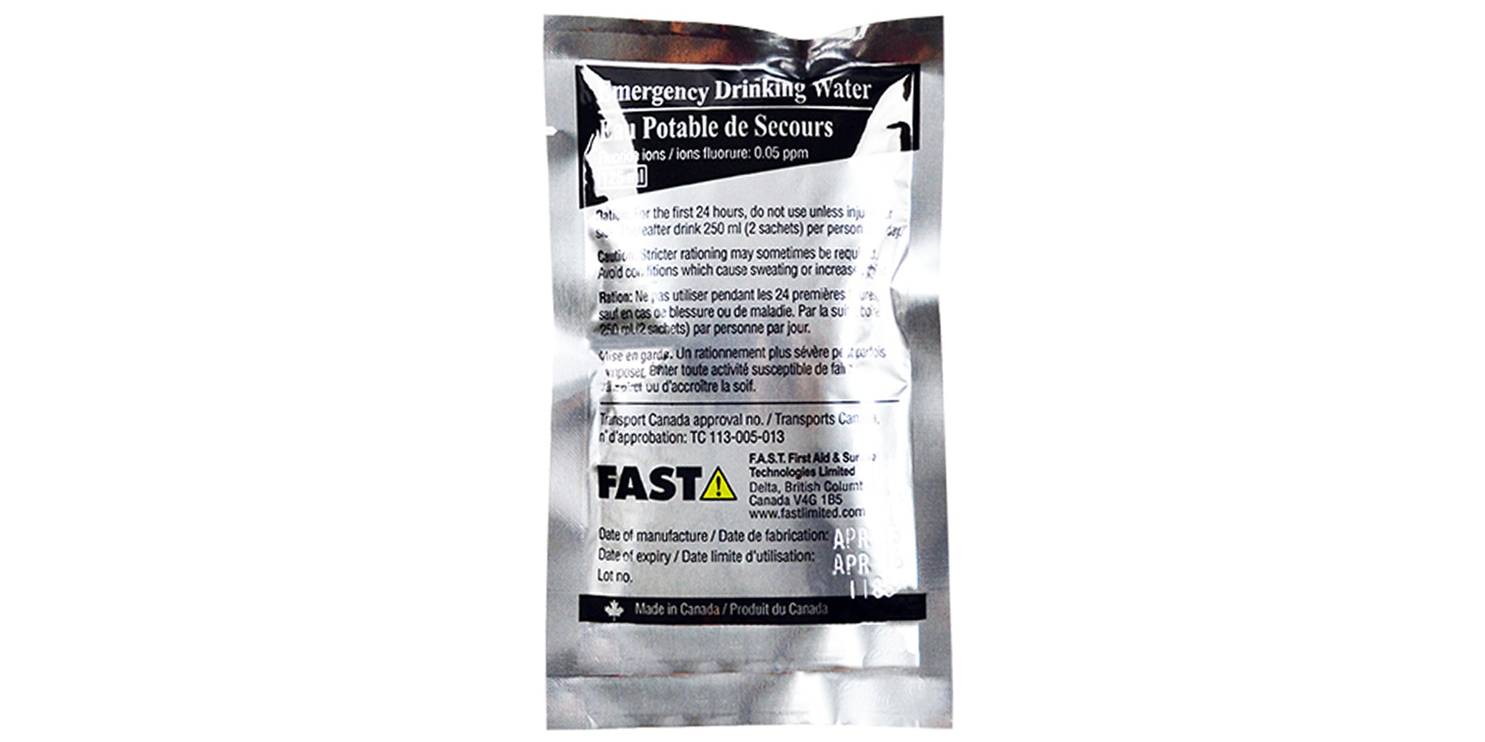 F.A.S.T. Emergency Water Ration (APACK1070) – F.A.S.T. Limited