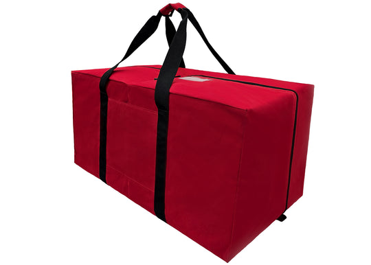 Durable and versatile, this bag is crafted from 420 denier water-resistant nylon and designed for quick, convenient access to your gear.
• End-opening zipper closes at the center of the bag for convenient access from either side
• Single fabric divider in the center of the bag
• Zippered cargo pocket (12”L x 3”W x 11.5”H) on one side
• Flat pocket (12” x 11”) on the other side
• Heavy-duty webbing handles
• Mylar ID pocket
• Customize with your logo [setup fee charge]