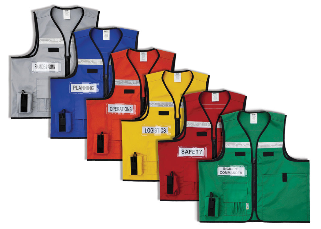 INCIDENT-COMMAND-ICS-VEST1017-5-POLY-COTTON-DELUXE-IDENTIFICATION-VEST-COLLECTION-ALL-COLOURS-I from fastlimited.com