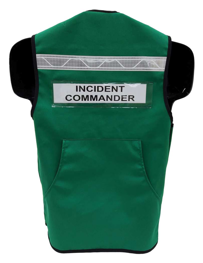 INCIDENT-COMMAND-ICS-VEST1017-5-POLY-COTTON-DELUXE-IDENTIFICATION-VEST-GREEN-BACK-II from fastlimited.com