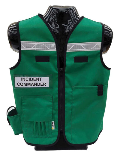 INCIDENT-COMMAND-ICS-VEST1017-5-POLY-COTTON-DELUXE-IDENTIFICATION-VEST-GREEN-FRONT-II from fastlimited.com
