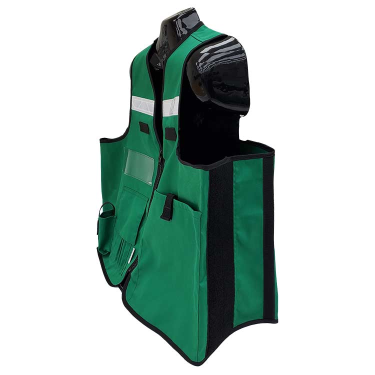 INCIDENT-COMMAND-ICS-VEST1017-5-POLY-COTTON-DELUXE-IDENTIFICATION-VEST-GREEN-SIDE-OPEN-II from fastlimited.com