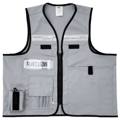 INCIDENT-COMMAND-ICS-VEST1017-5-POLY-COTTON-DELUXE-IDENTIFICATION-VEST-GREY-FRONT from fastlimited.com