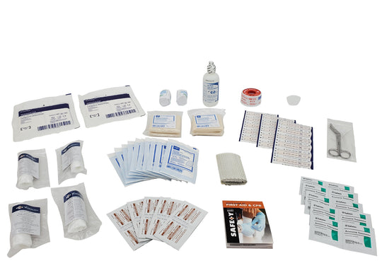 SOLAS Liferaft First Aid Kit (MKIT1190) is packed in a waterproof, resealable mylar bag that meets all the requirements for waterproofing and saltwater exposure. By fastlimited.com
