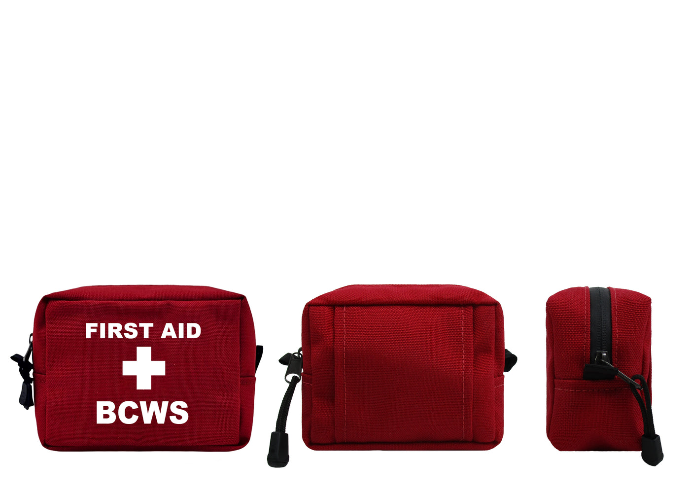 PERSONAL FIRST AID KIT FOR BCWS MADE OF RED CORDURA , WATER RESISTANT  BY FAST LIMITED.