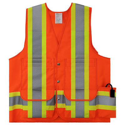 Deluxe-Surveyor-Safety-Vest-CSA-Z96-22-Class-2-Level-2-1-Orange-Front-vest6050-3 by fastlimited.com