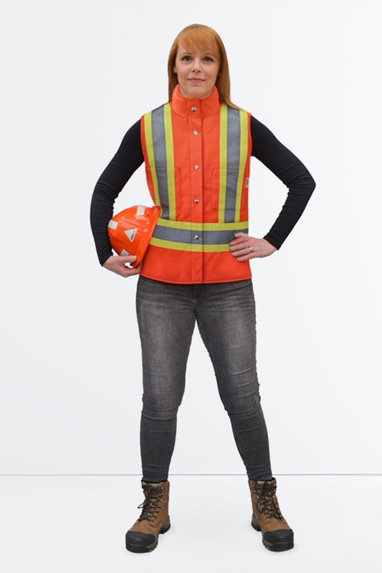 High Visibility Reversible Quilted Vest – Women (WV101)