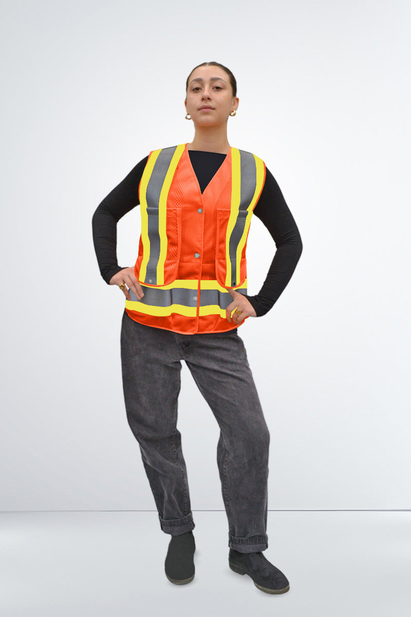 High Visibility Mesh Vest Surveyor Style – Women (WV152)