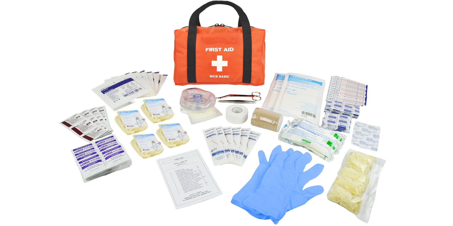 WorkSafeBC Basic First Aid Kit (MKIT1320)-(2020)| F.A.S.T. Limited – F ...