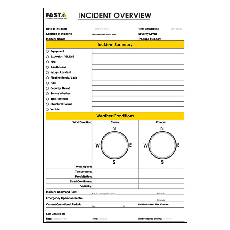 Incident Overview Dry-Erase Chart (SIGN5030)
